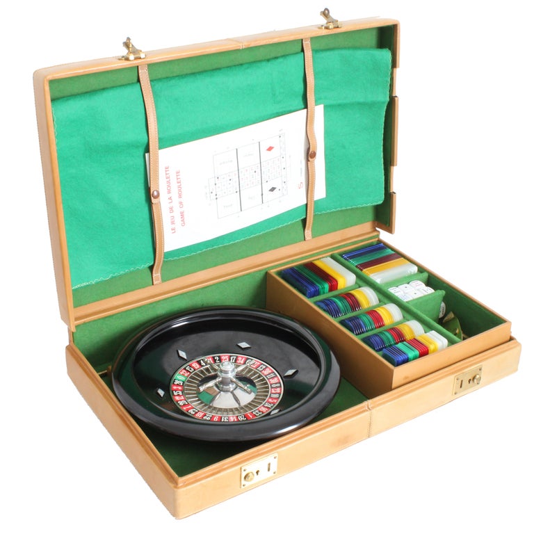 70s Gucci GG Logo and Horse Bit Attache Case with Travel Roulette Game Set  Rare at 1stDibs