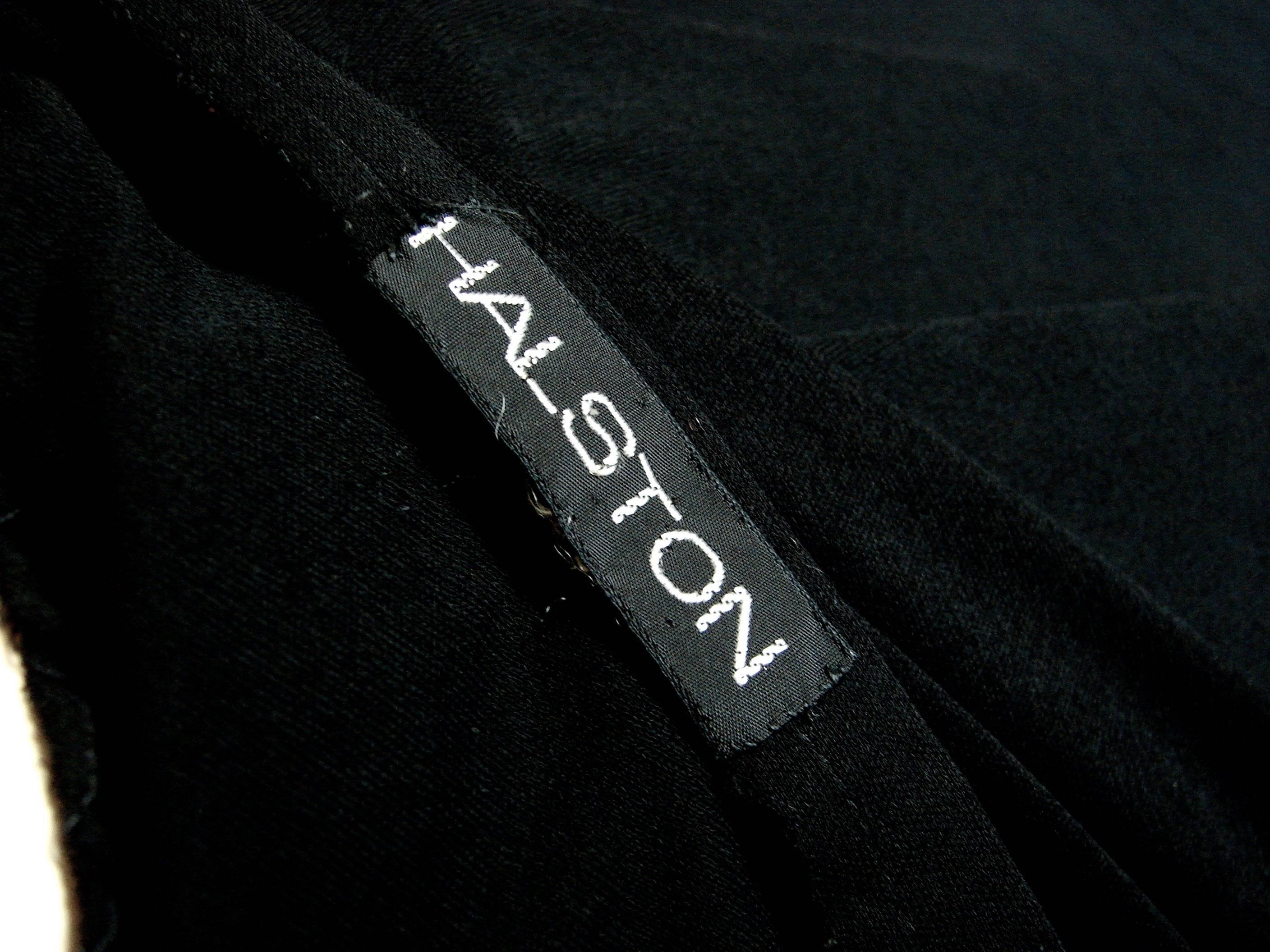 Halston Black Jersey Dress Asymmetric Neckline Museum Piece Evening Gown, 1970s 3