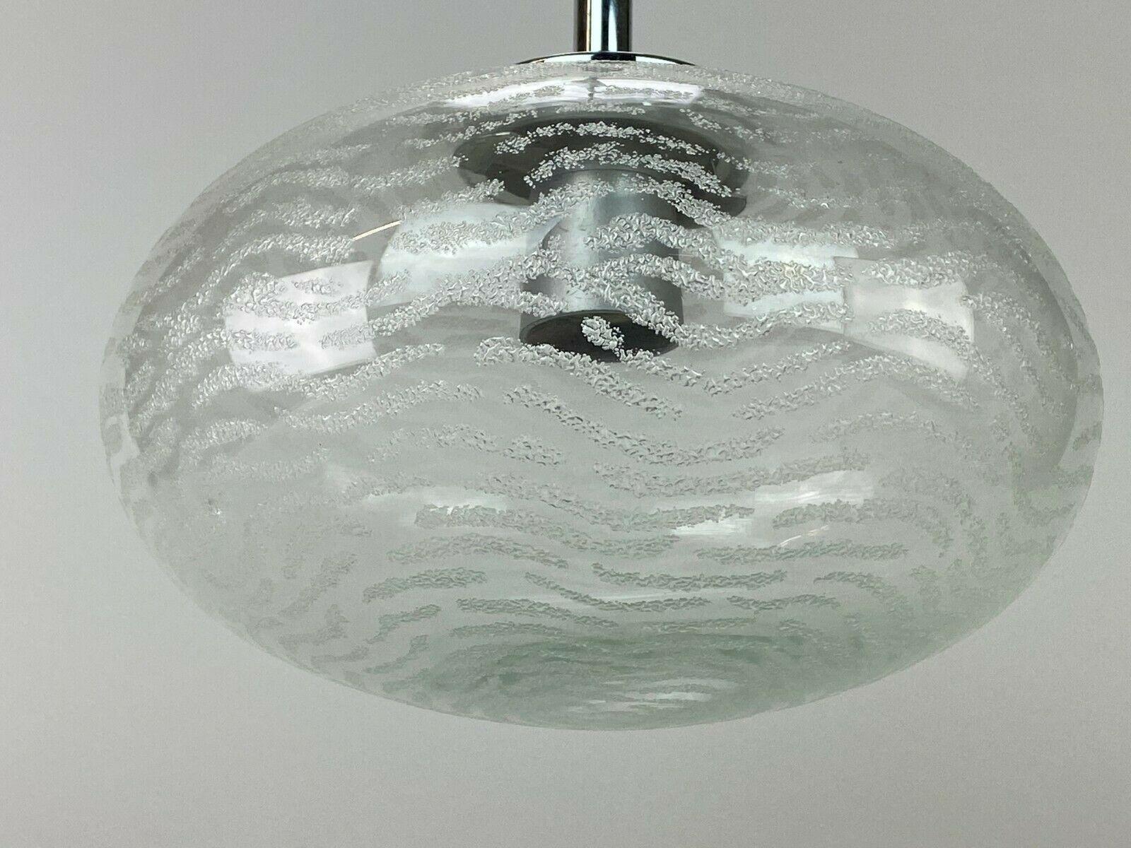 Late 20th Century 70s Hanging Lamp Ceiling Lamp Lamp Light Space Age Glass Hustadt Lamps For Sale
