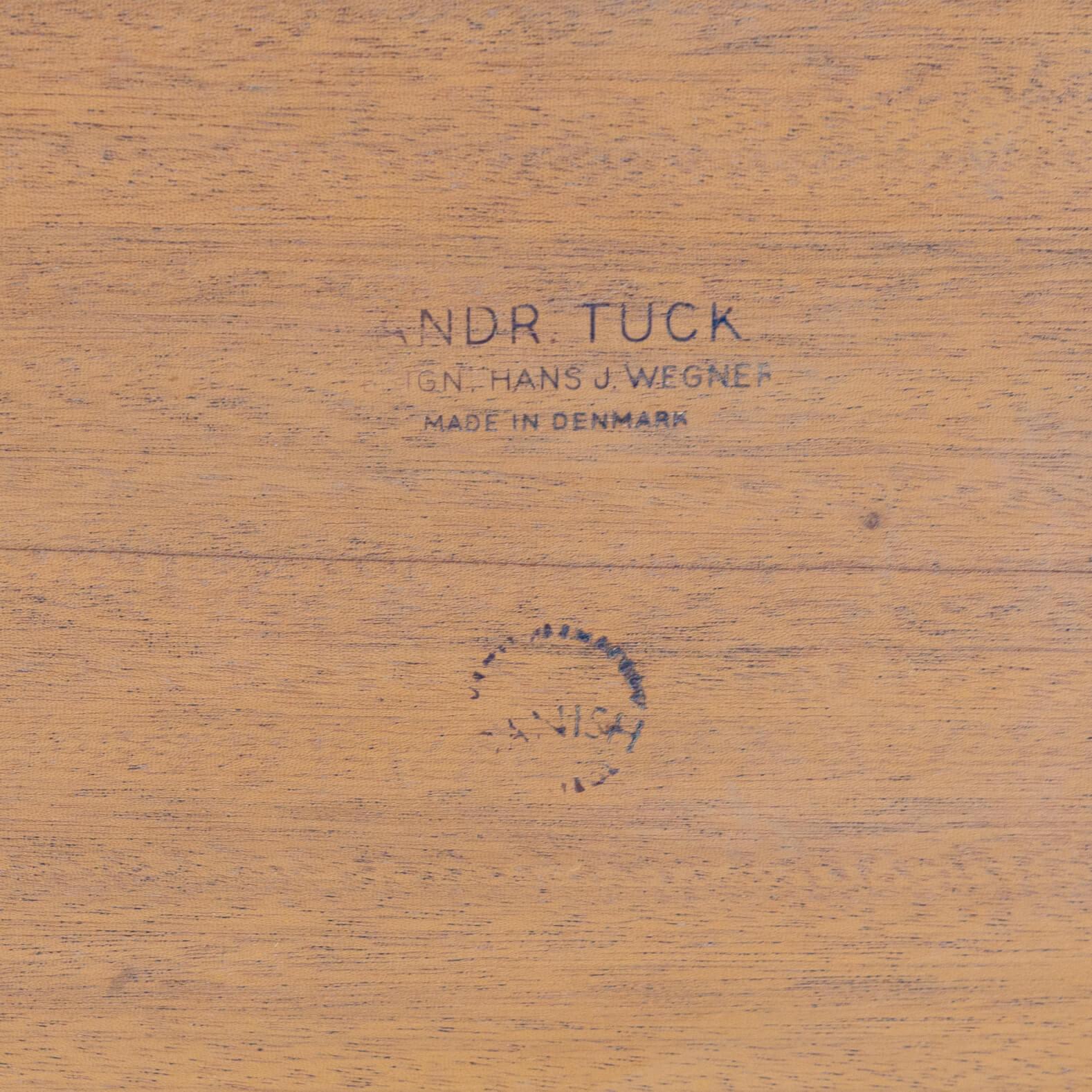 Oak 70s Hans Wegner Table Desk for Andreas Tuck For Sale