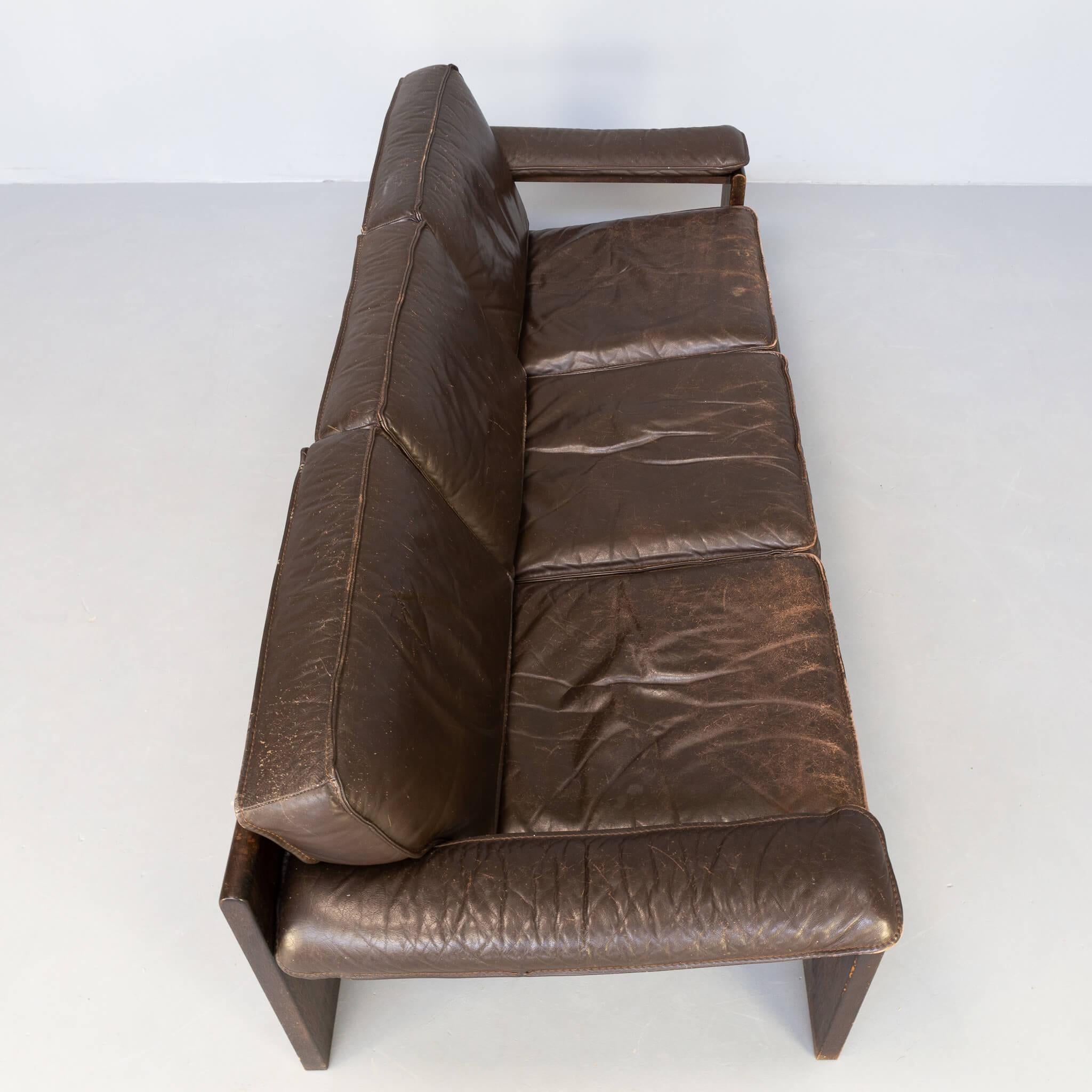 Dutch 70s Harry de Groot ‘757’ Three Seat Sofa for Leolux For Sale