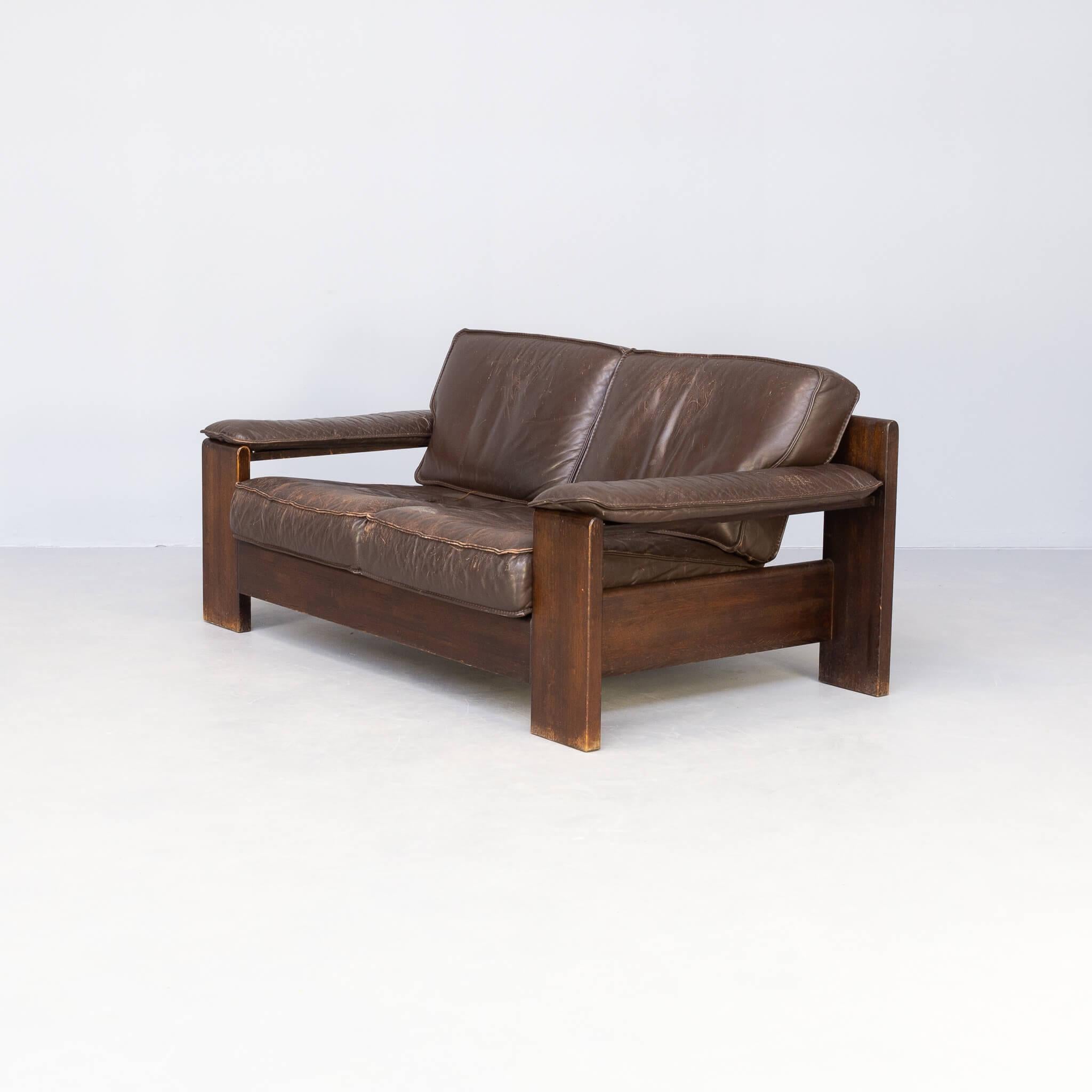Mid-Century Modern 70s Harry de Groot ‘757’ Two Seat Sofa for Leolux For Sale