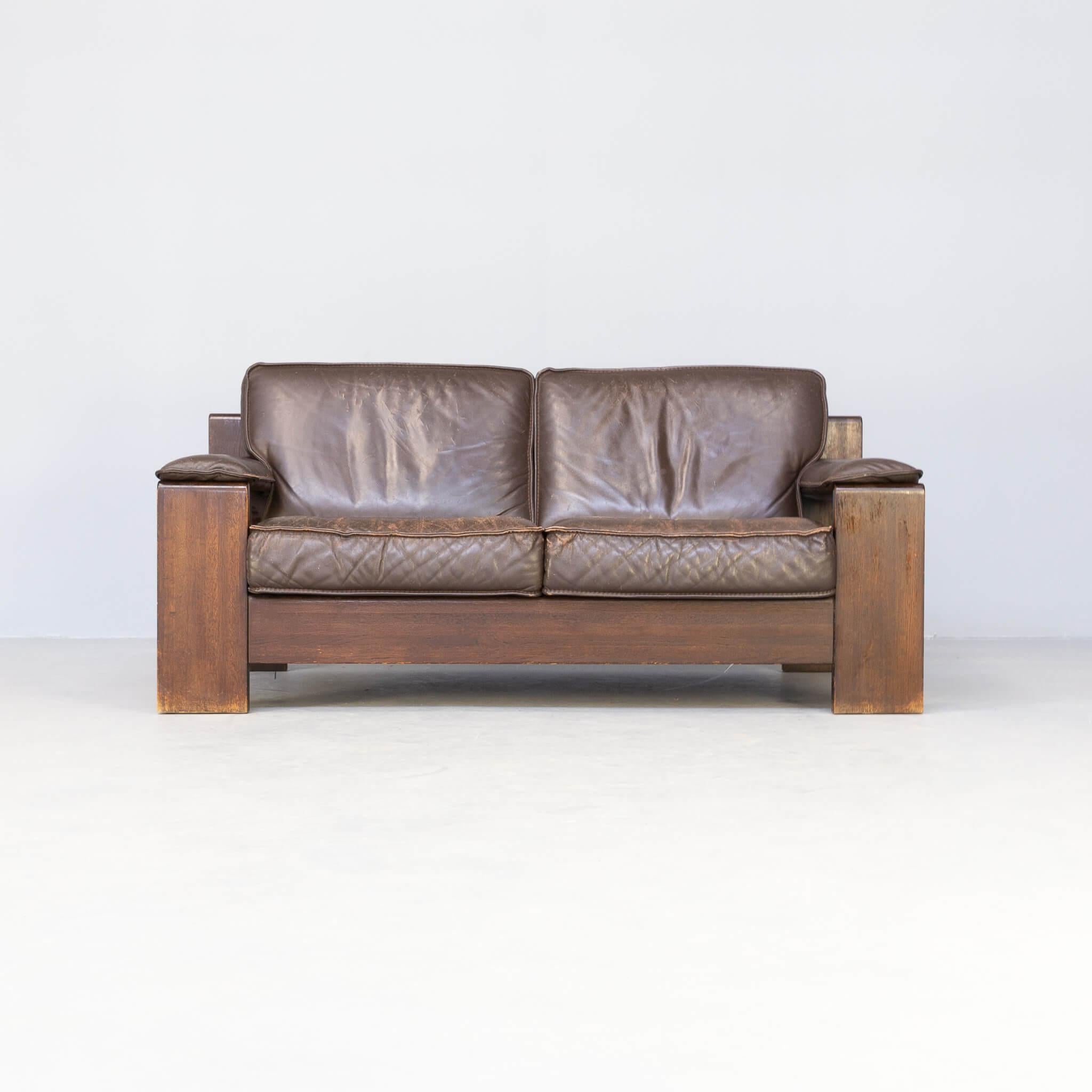 70s Harry de Groot ‘757’ Two Seat Sofa for Leolux For Sale 1