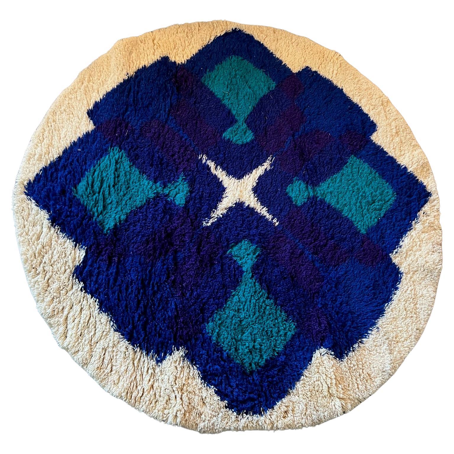 Tapis Rya scandinave danois mi-siècle moderne HOJER EKSPORT WILTON des années 70