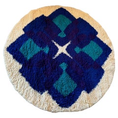 70's HOJER EKSPORT WILTON Danish Scandinavian Rya Rug UNUSED Mid Century Modern