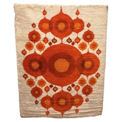 70s Hojer Eksport Wilton Sonet UNUSED Danish Rya Rug Modern Mid Century Wool