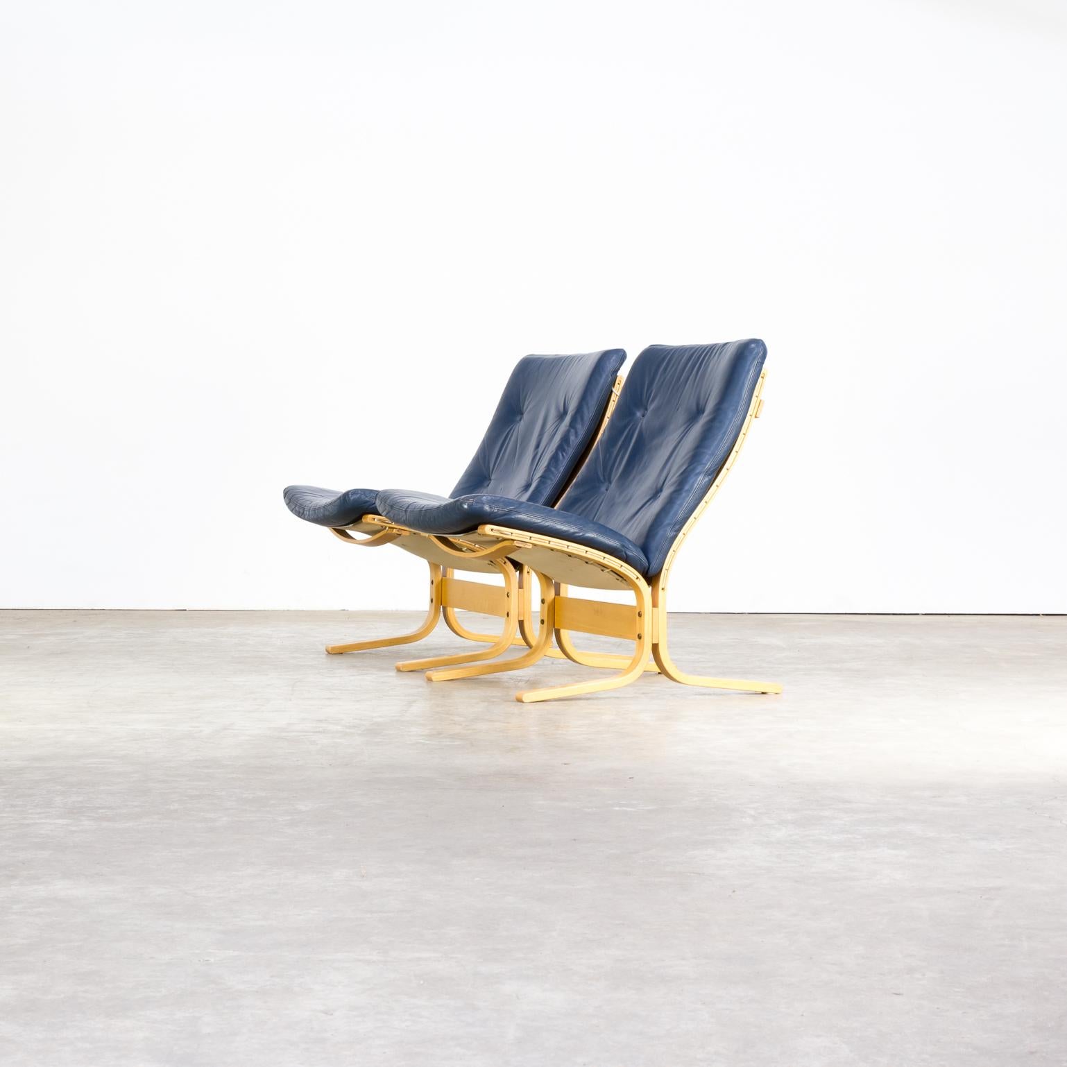 Norwegian 1970s Ingmar Relling ‘Siesta’ Fauteuil for Westnofa Set of 2 and Ottoman For Sale
