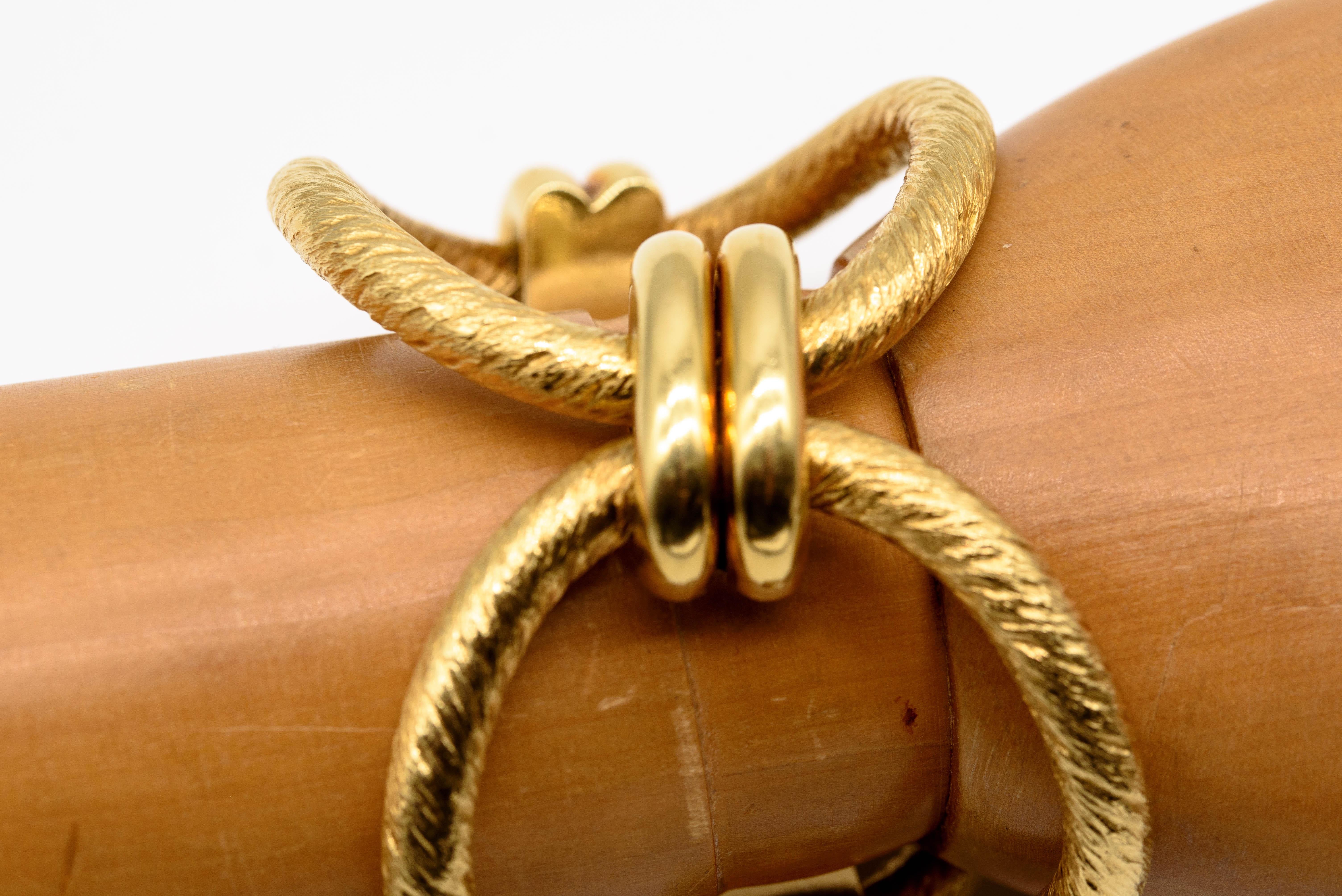 70’s Italian 18 Karat Gold Statement Bracelet 8