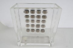 1970s Italian Art Moderne Acrylic Vase