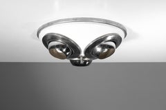70's italian ceiling light metal chrome adjustable spots
