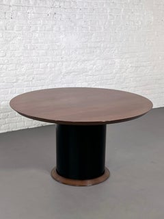 70s Italian Design And Mid Century Style Round Pedestal And Dining Table