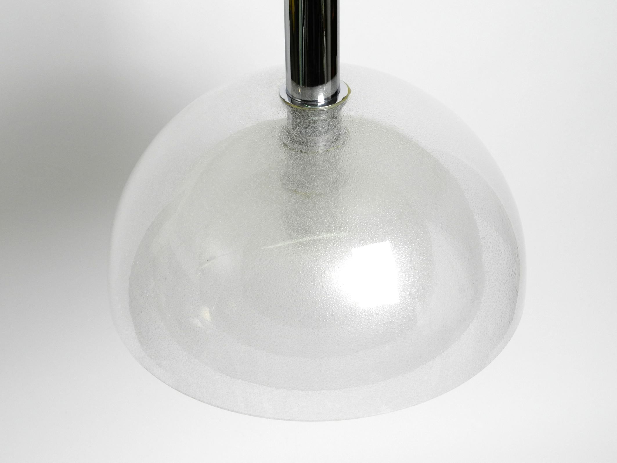 70s Italian pendant lamp by Carlo Nason for Mazzega made of Pulegoso Murano For Sale 11