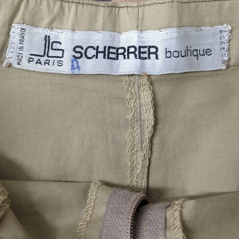 70s Jean-Louis Scherrer beige cotton trousers For Sale 1