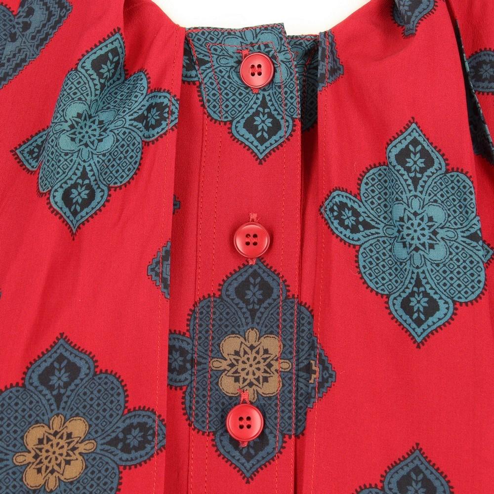 70s Jean-Louis Scherrer Vintage silk shirt midi dress with geometrical prints For Sale 3
