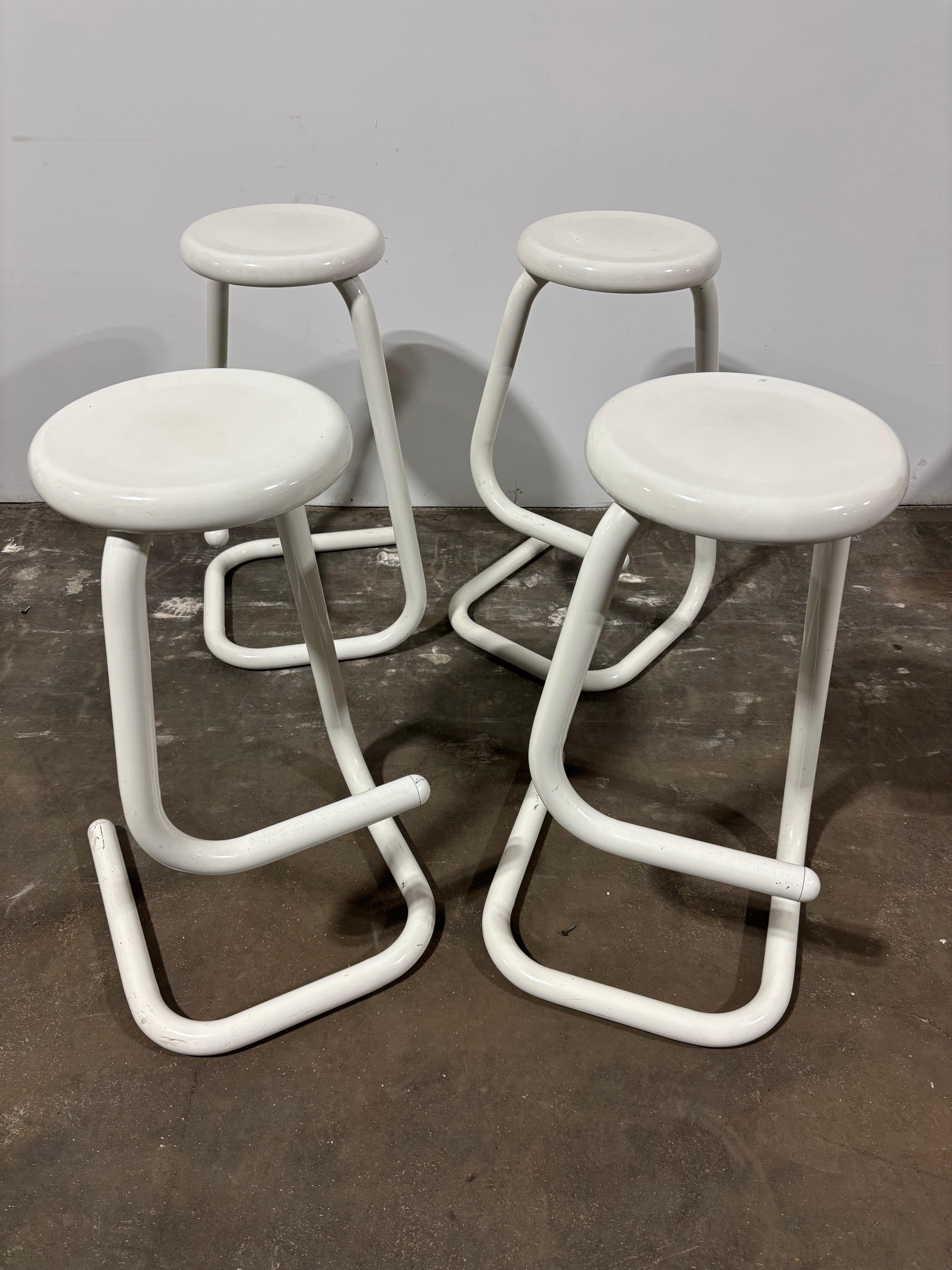 Canadian 70's K700 Paperclip Counter Stools by Hugh Hamilton & Philip Salmon for Kinetics