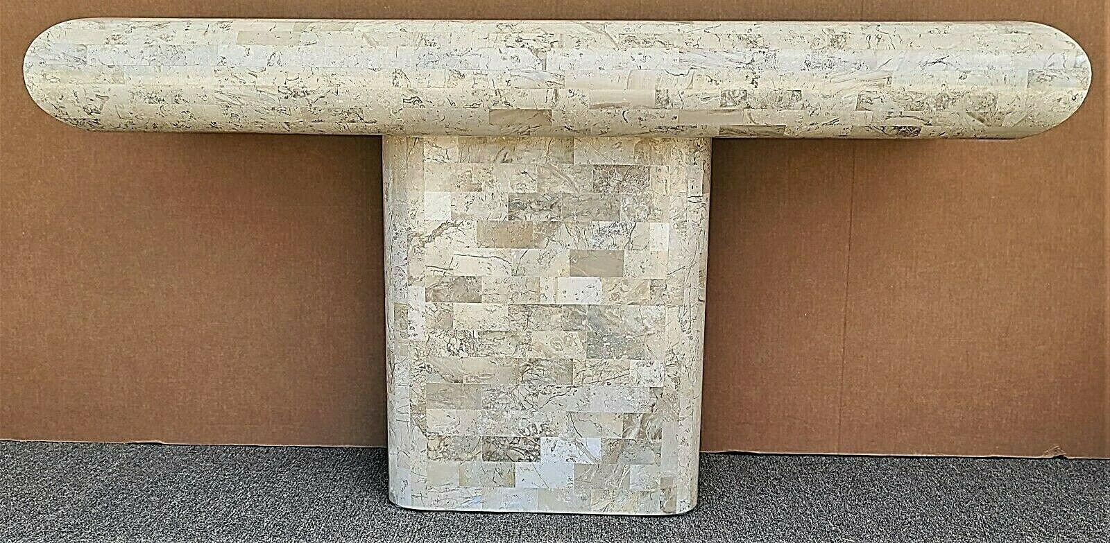 fossil stone console table