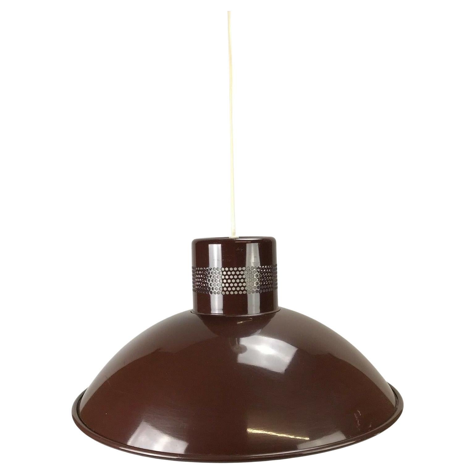 70s Lamp Ceiling Lamp Hanging Lamp Sheet Metal Space Age Design Brown For Sale