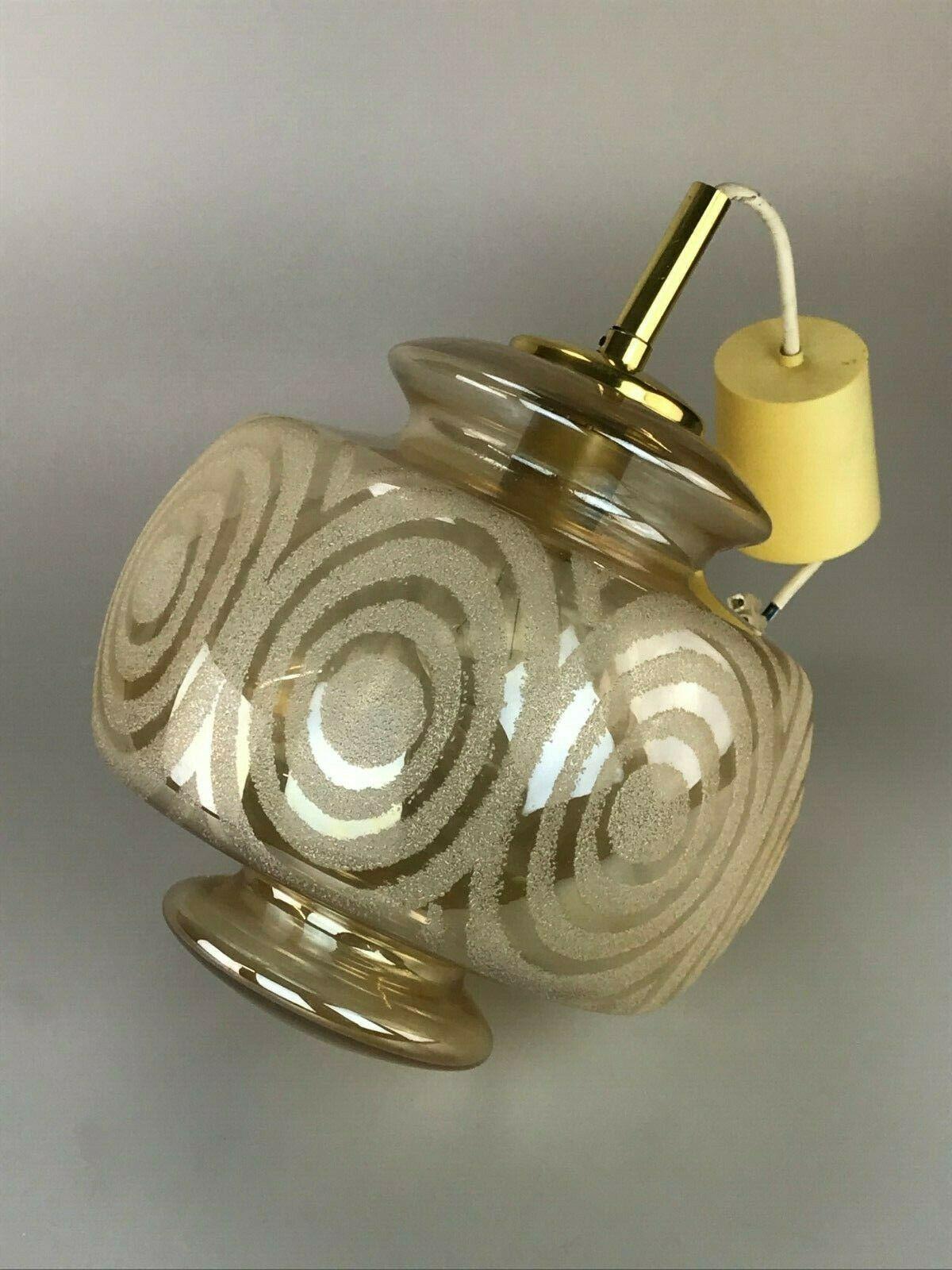 70s Lamp Hanging Lamp Ball Lamp Bubble Brass Glass Space Age Design For Sale 3