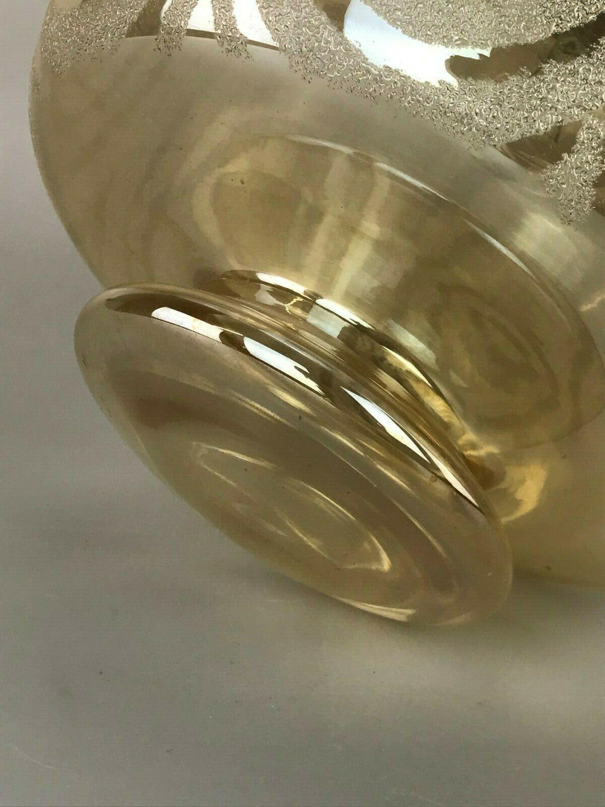 Lampe suspendue des années 70 Lampe boule Lampe en laiton et verre bullé Design de l'ère spatiale en vente 3