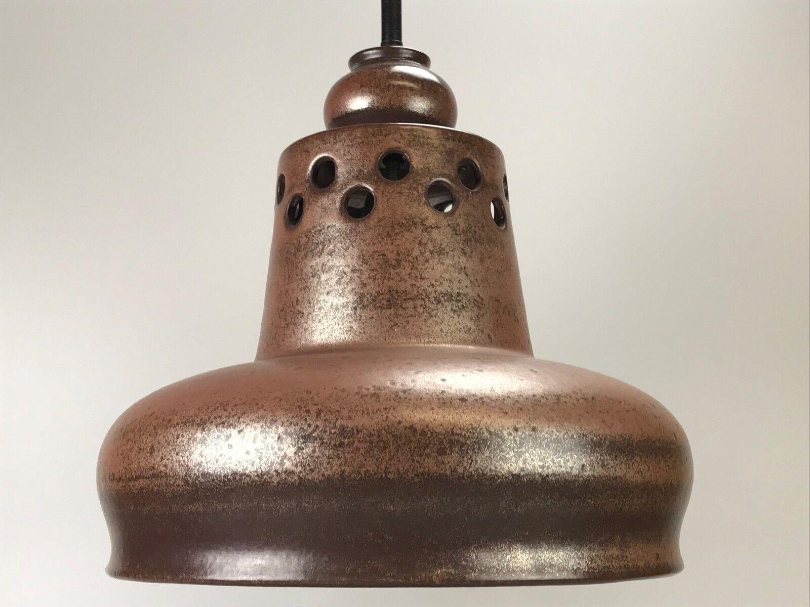 Late 20th Century 70s Lamp Light Ceiling Lamp Ceramic Mid Century Space Age Brown For Sale