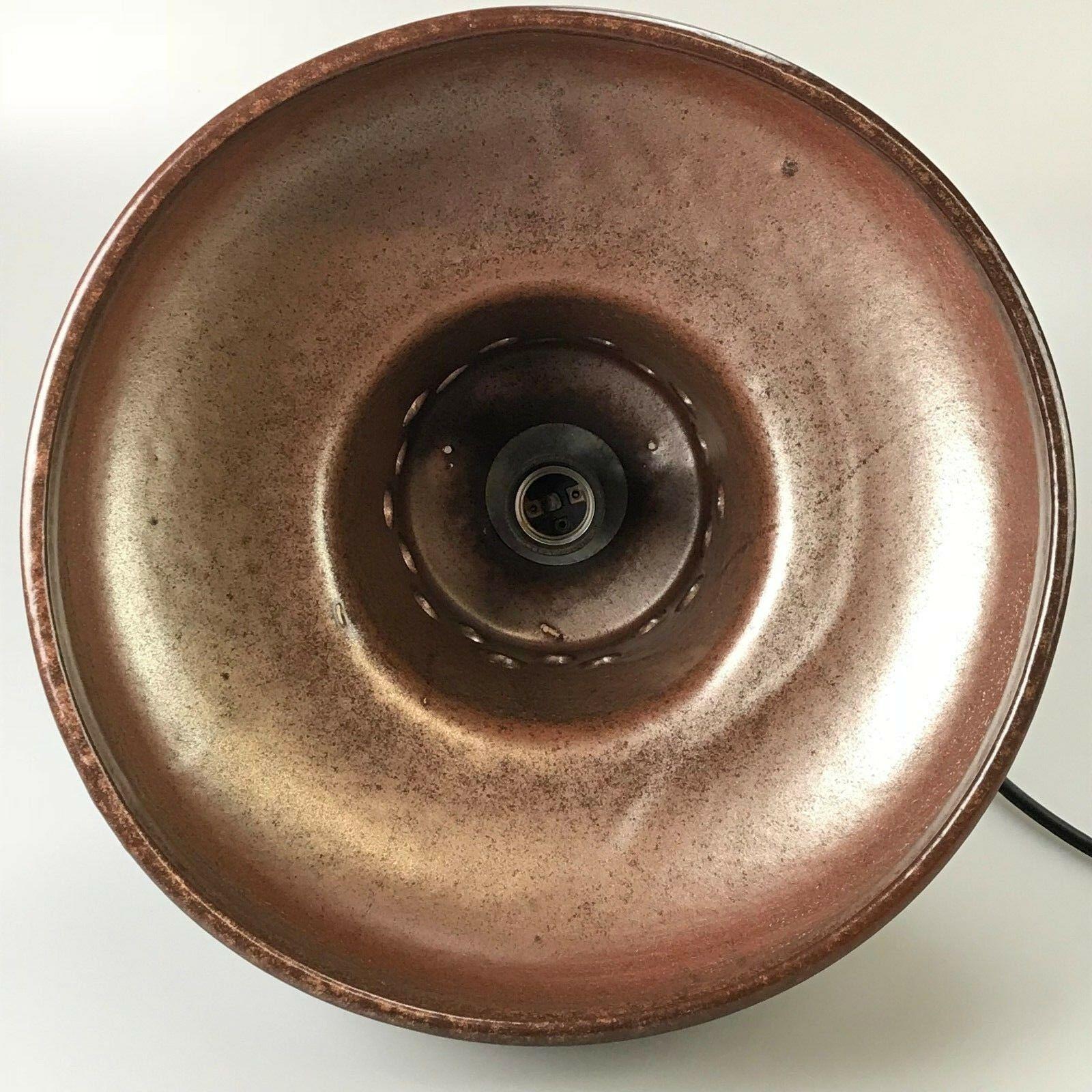 70s Lamp Light Ceiling Lamp Ceramic Mid Century Space Age Brown For Sale 3