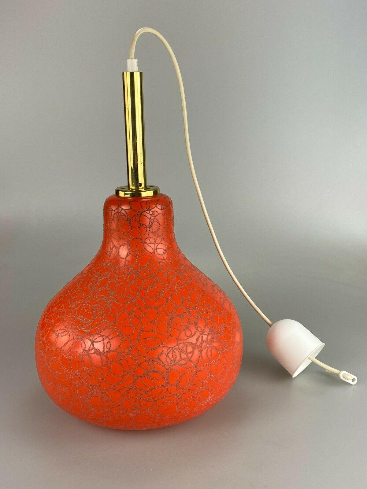 70s Lamp Light Hanging Lamp Ceiling Lamp Space Age Design Brass Glass 2