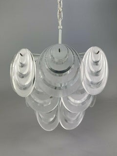 Lampe suspendue des années 70 Lampe de plafond en plastique Design de l'ère spatiale