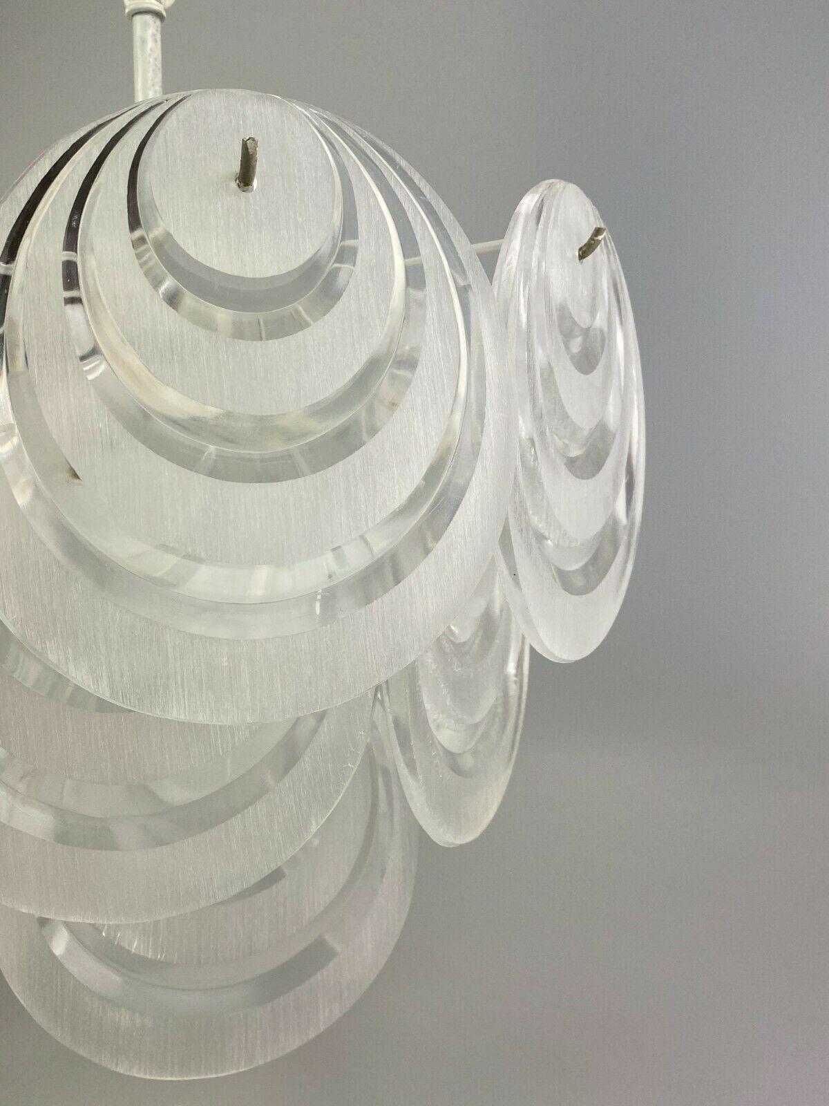 Lampada anni '70 Lampada a sospensione Lampada da soffitto Design Space Age Plastica in vendita 3