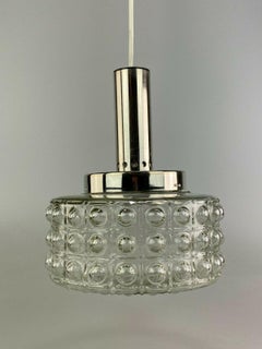 70er Jahre Lampe, Hängeleuchte, Deckenleuchte Space Age Design VEB Glas 60er Jahre