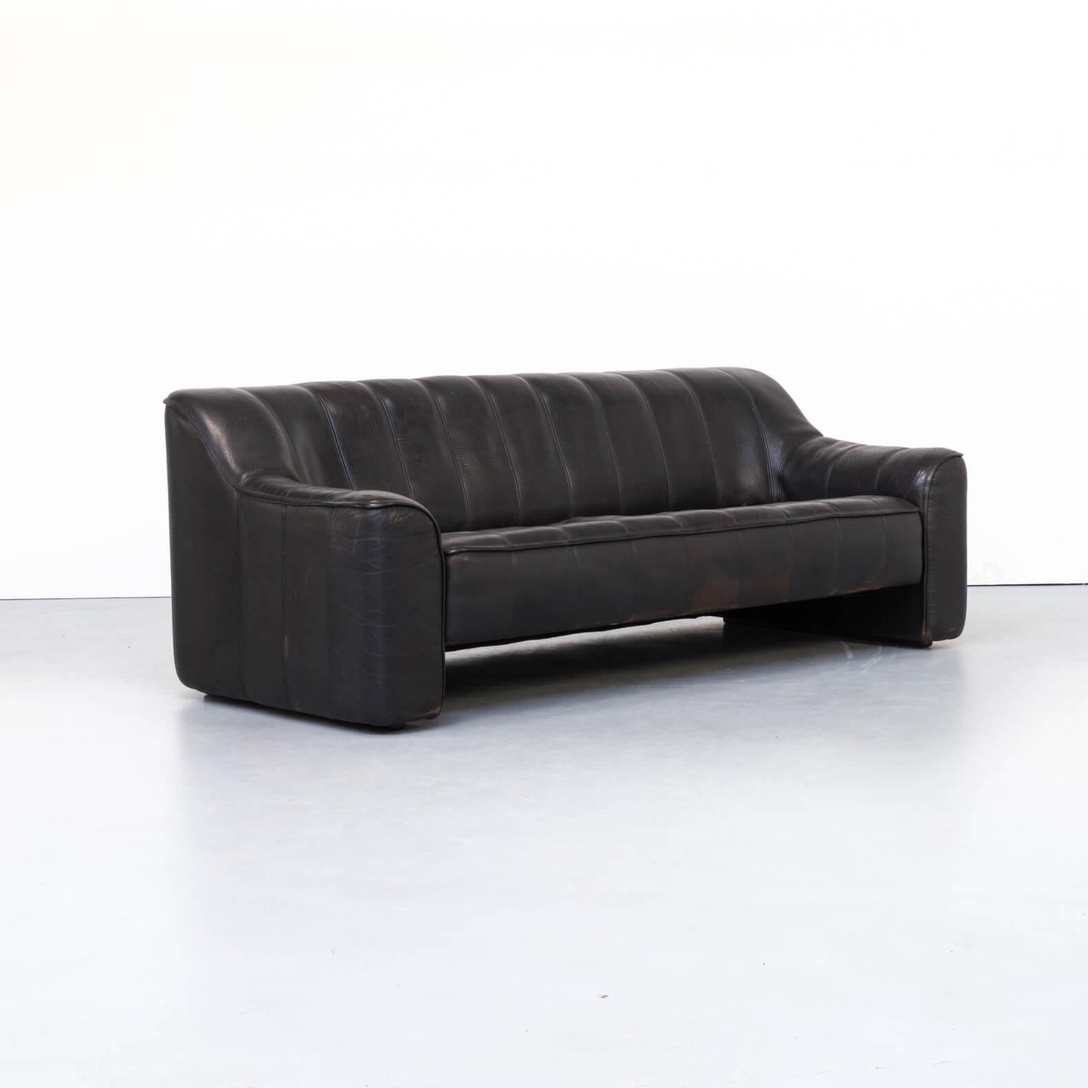 Swiss 1970s Leather 3-Seat Sofa ‘Model DS 44’ for De Sede