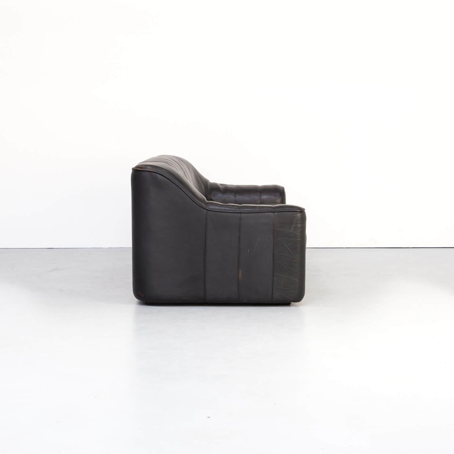 1970s Leather 3-Seat Sofa ‘Model DS 44’ for De Sede In Good Condition In Amstelveen, Noord
