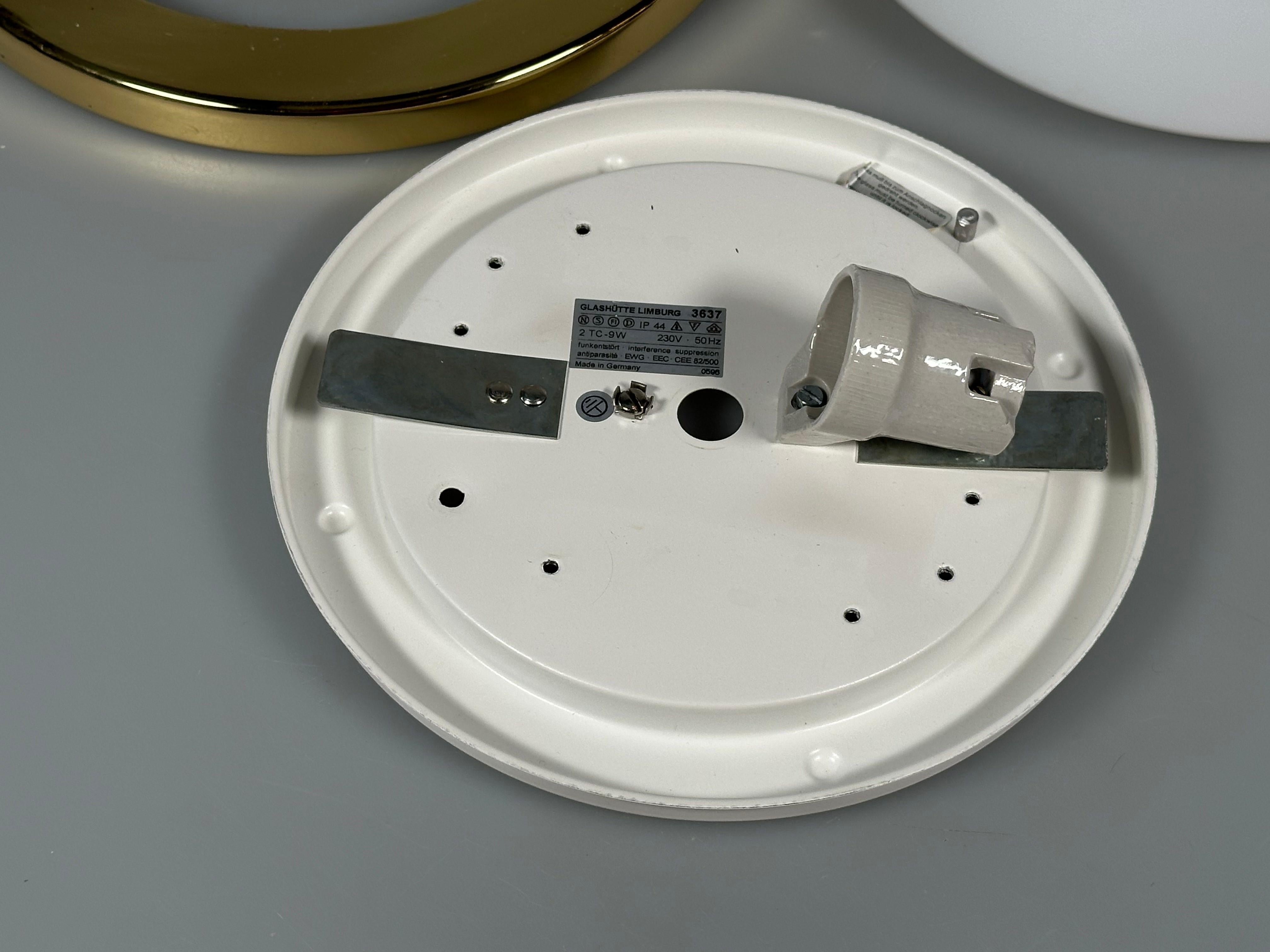 70s Limburg Glashütte Plafoniere Lámpara de Techo de Cristal Space Design Lamp en venta 9