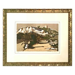 1970'S Limited Edition Lithograph "Le Pigeonnier" by Jean Claude Quilici-Signed