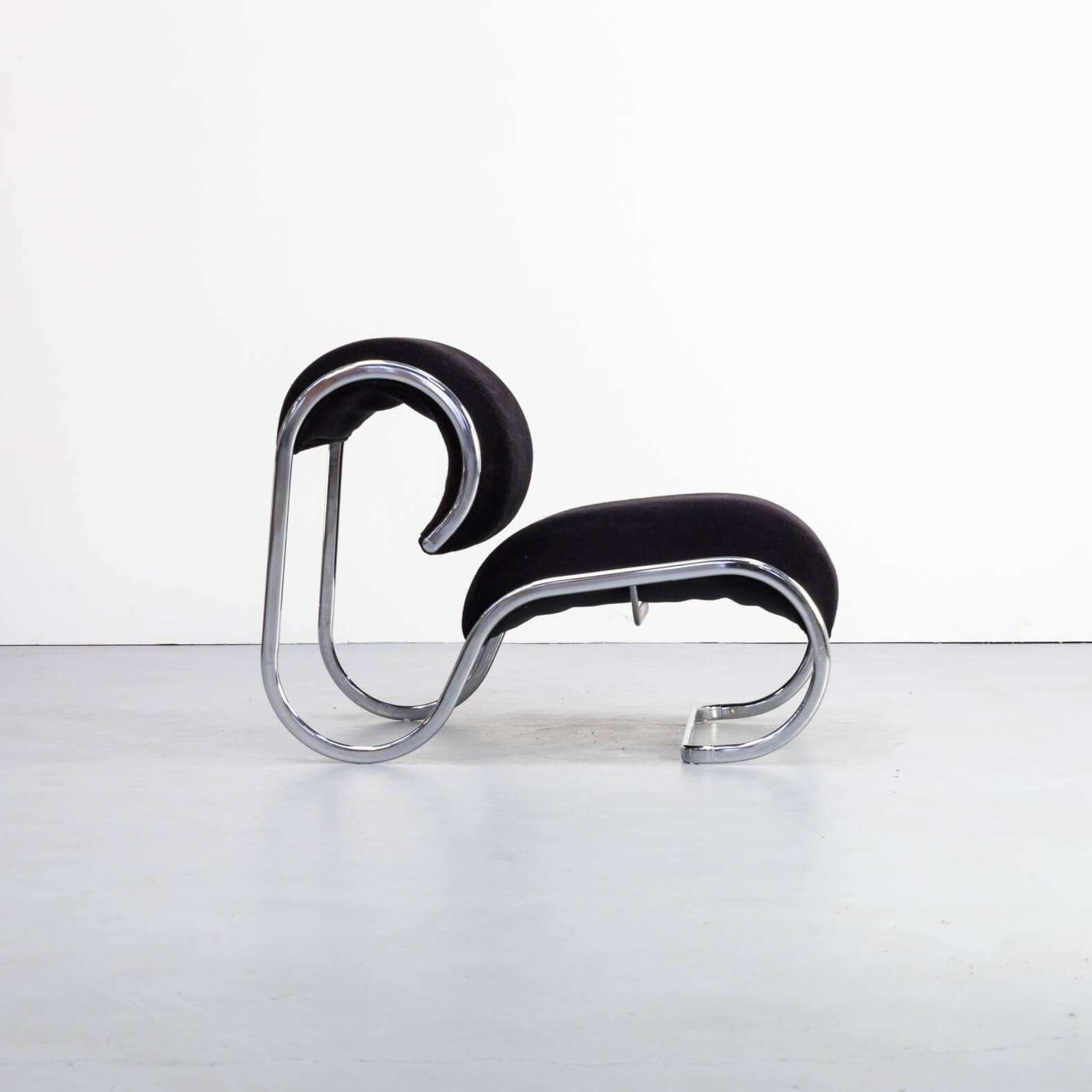 German 1970s Loop Lounge Chair, Slipper Chair For Sale