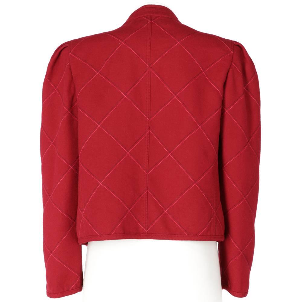 70s Louis Féraud Red Open Jacket In Good Condition In Lugo (RA), IT