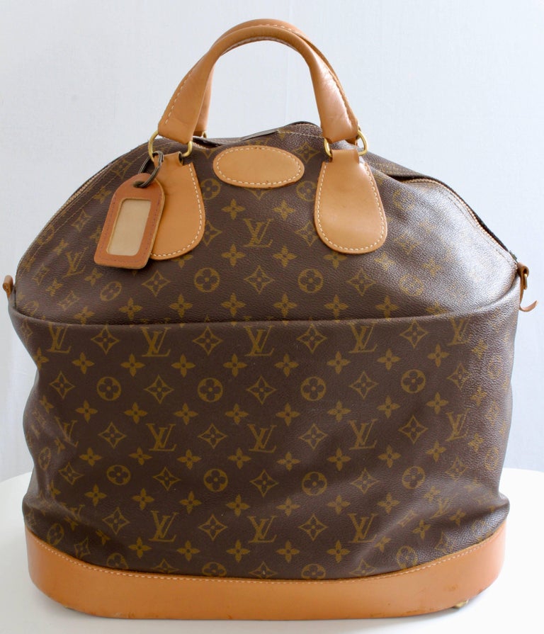 Louis Vuitton Monogram Steamer Bag Keepall Tote Luggage France RARE VINTAGE  70s