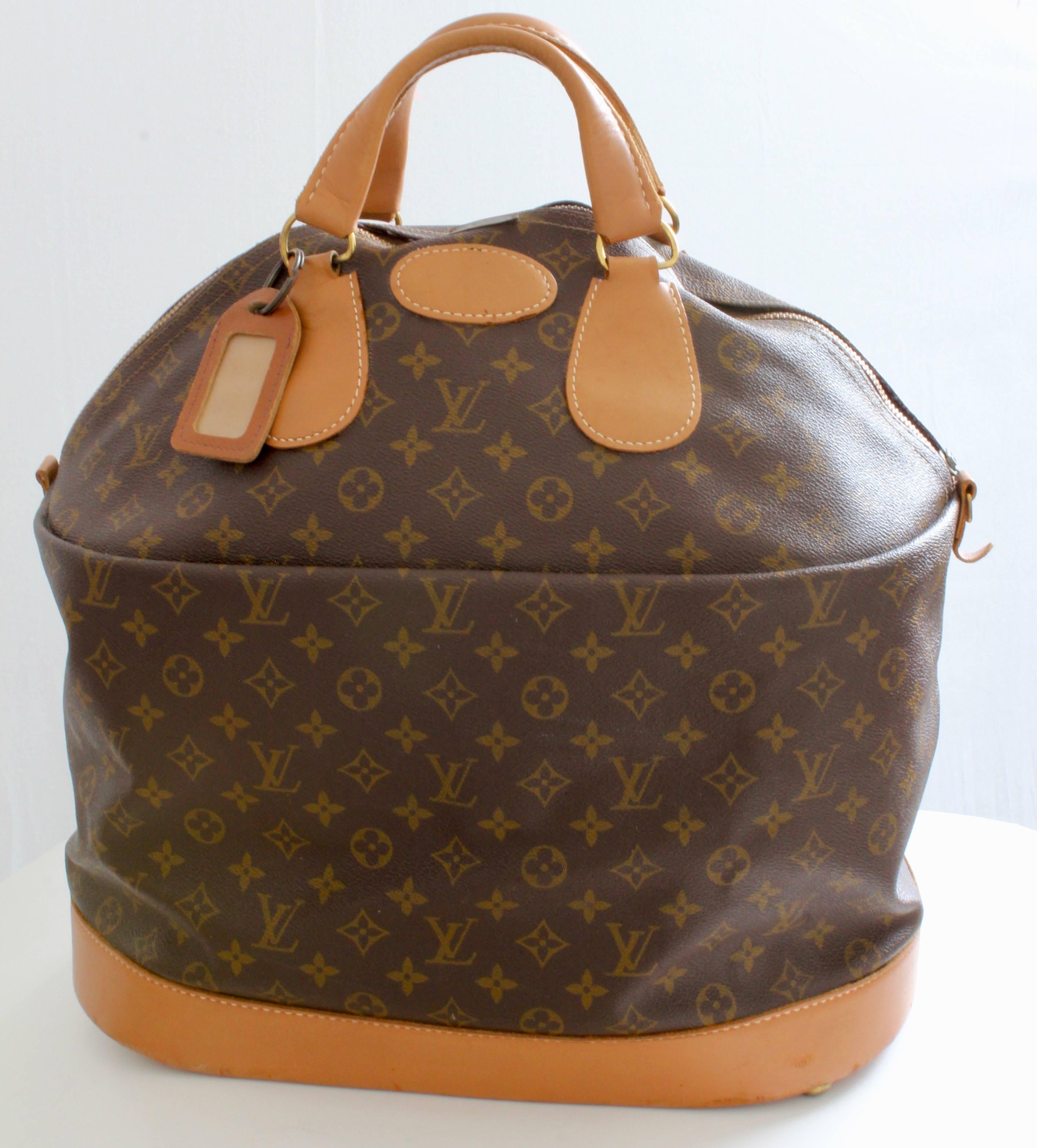 70s Louis Vuitton Large Steamer Bag Monogram Travel Tote Saks 5th Ave 6