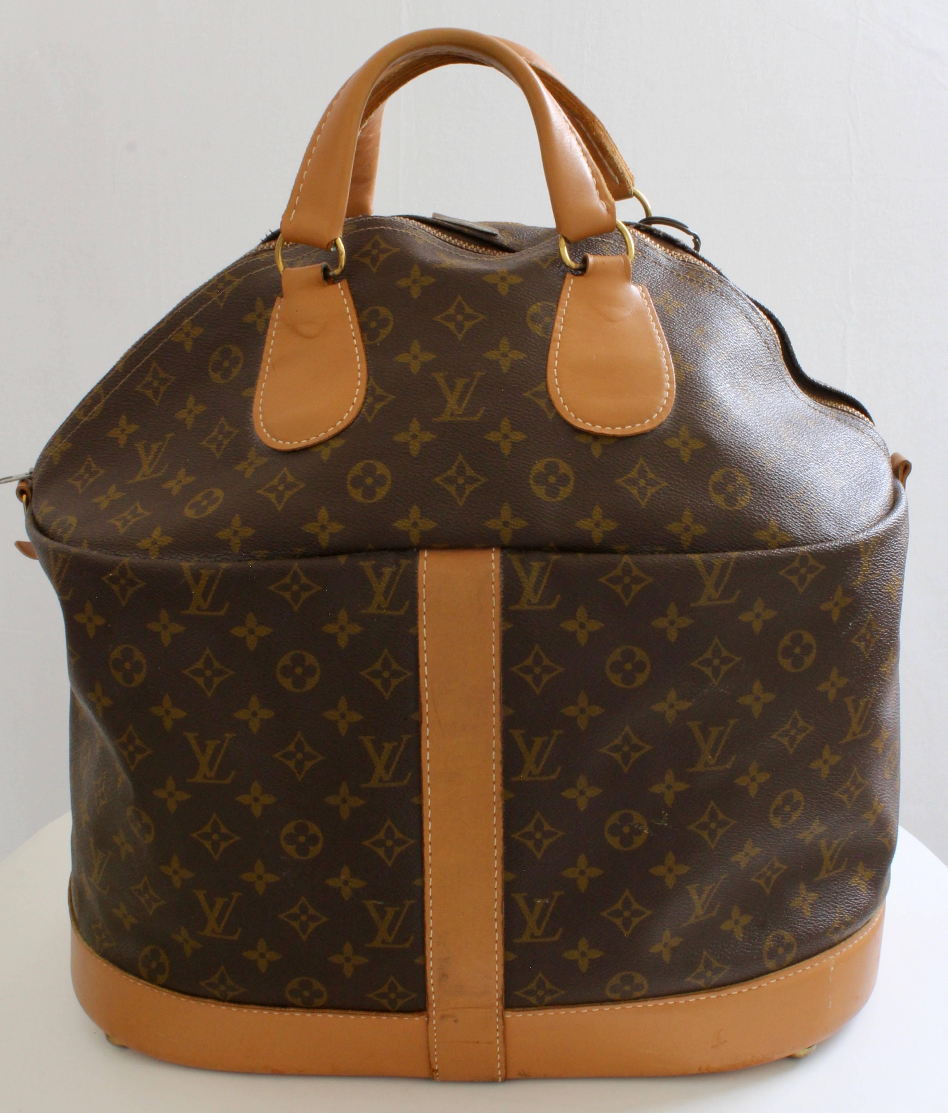 70s Louis Vuitton Large Steamer Bag Monogram Travel Tote Saks 5th Ave  7