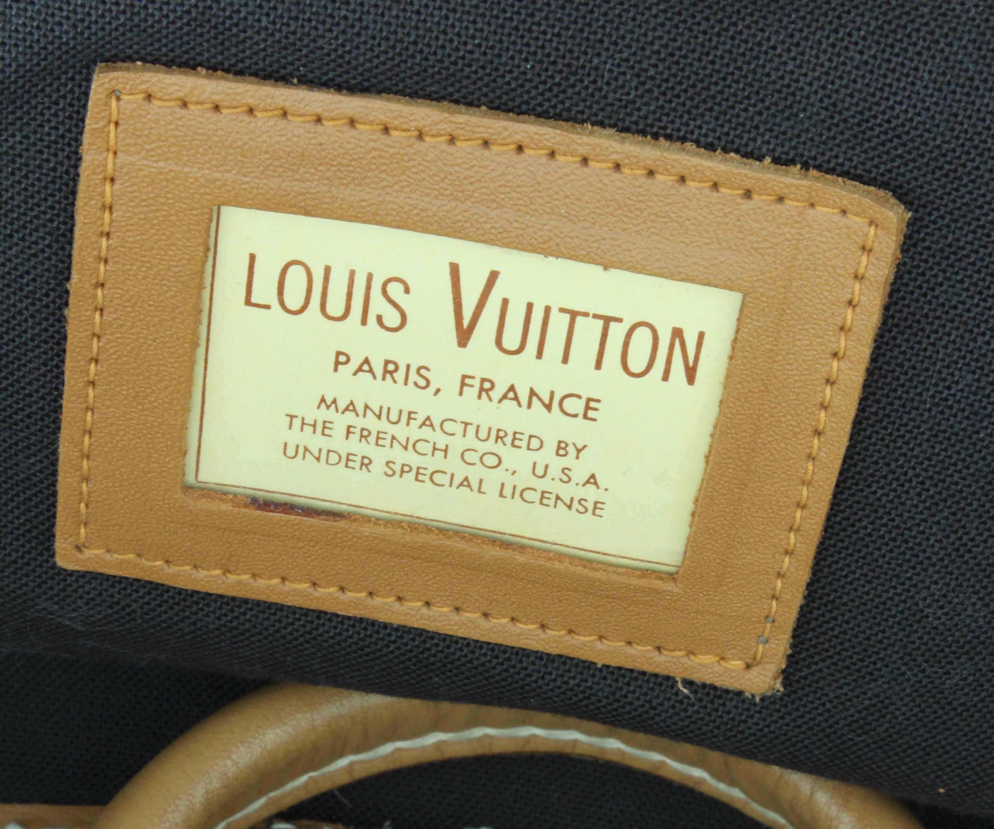 70s Louis Vuitton Large Steamer Bag Monogram Travel Tote Saks 5th Ave 9