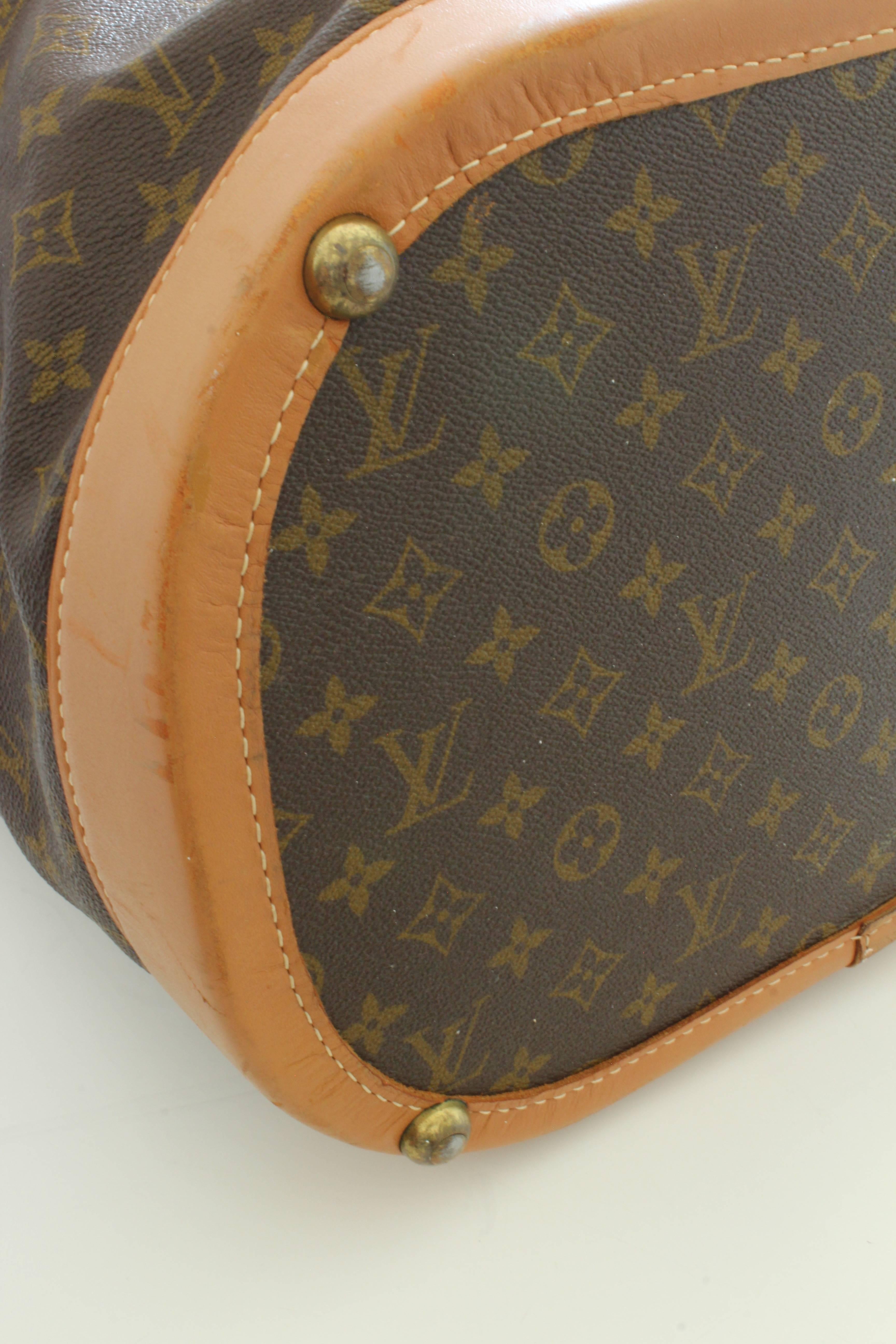 70s Louis Vuitton Large Steamer Bag Monogram Travel Tote Saks 5th Ave  3