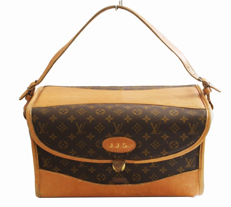 Louis Vuitton The French Co. Saks Monogram Train Case Vanity Travel Bag, 1970s For Sale at 1stdibs