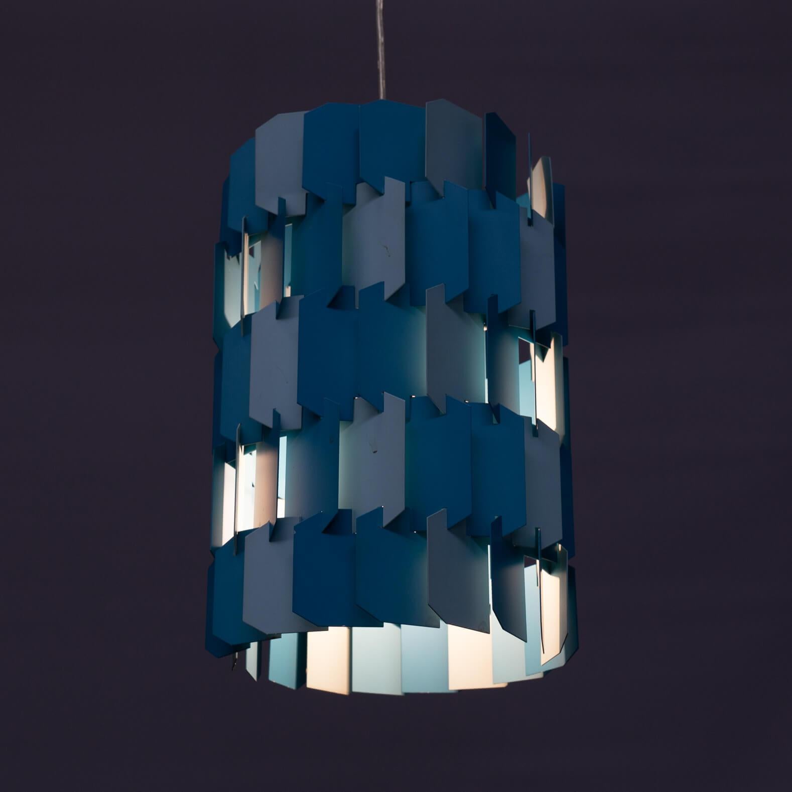 Lacquered 1970s Louis Weisdorf ‘Facet Pop’ Hanging Lamp for Lyfa For Sale