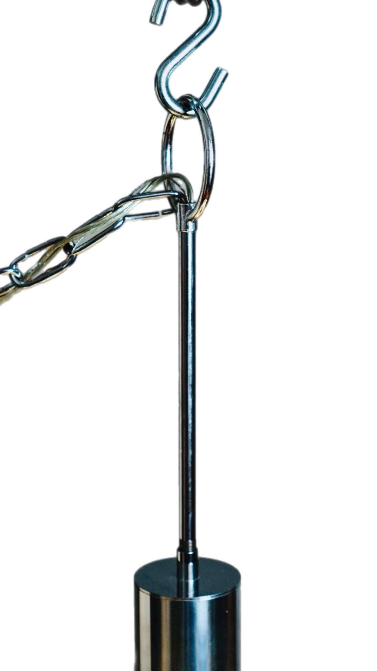 70s MCM Gaetano Sciolari 9 Light Chrome Ice Cube Chandelier Lightolier Italy For Sale 7