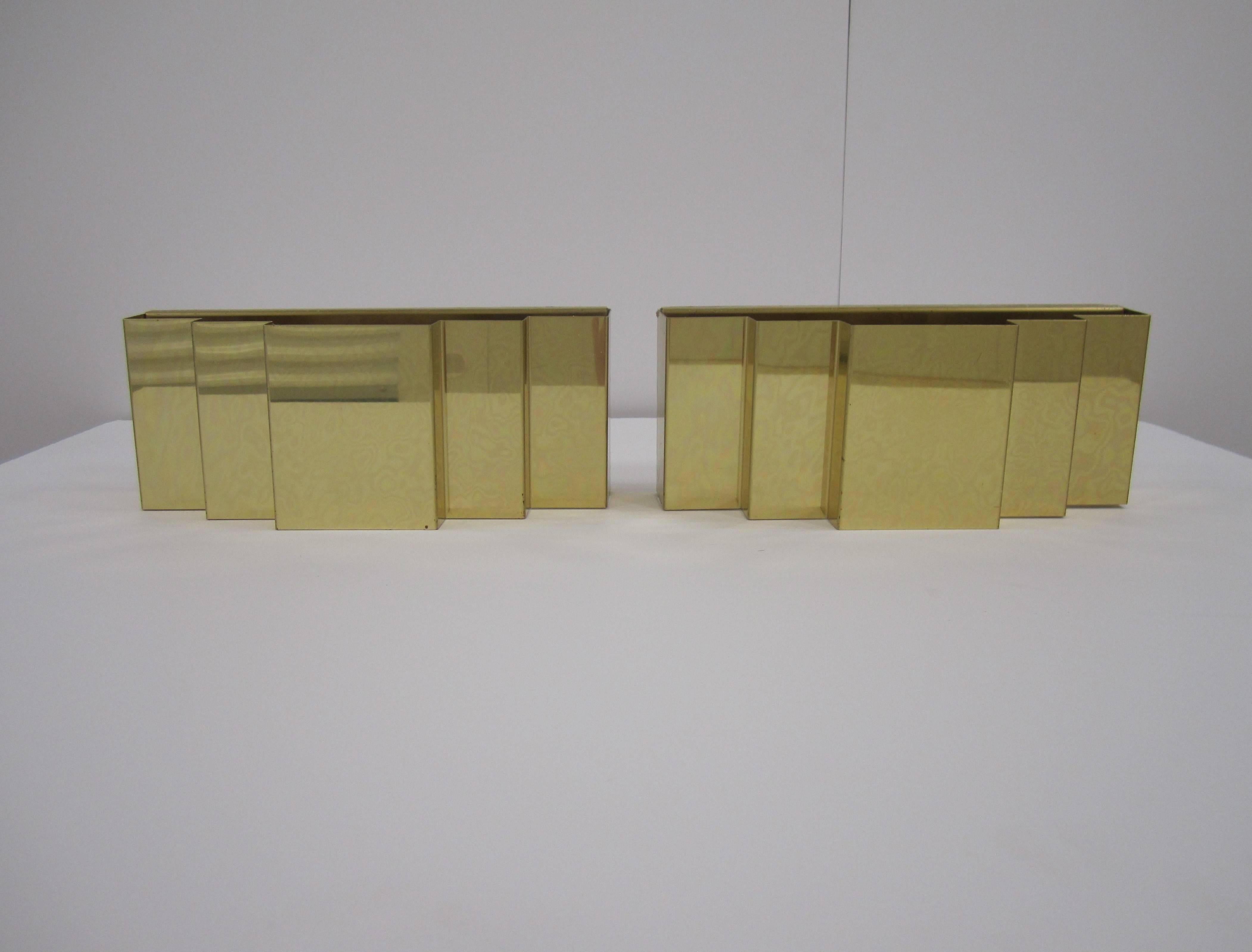 Apliques de latón estilo Art Decó moderno de los años 70 Paul Evans, hacia la década de 1970 en venta 6