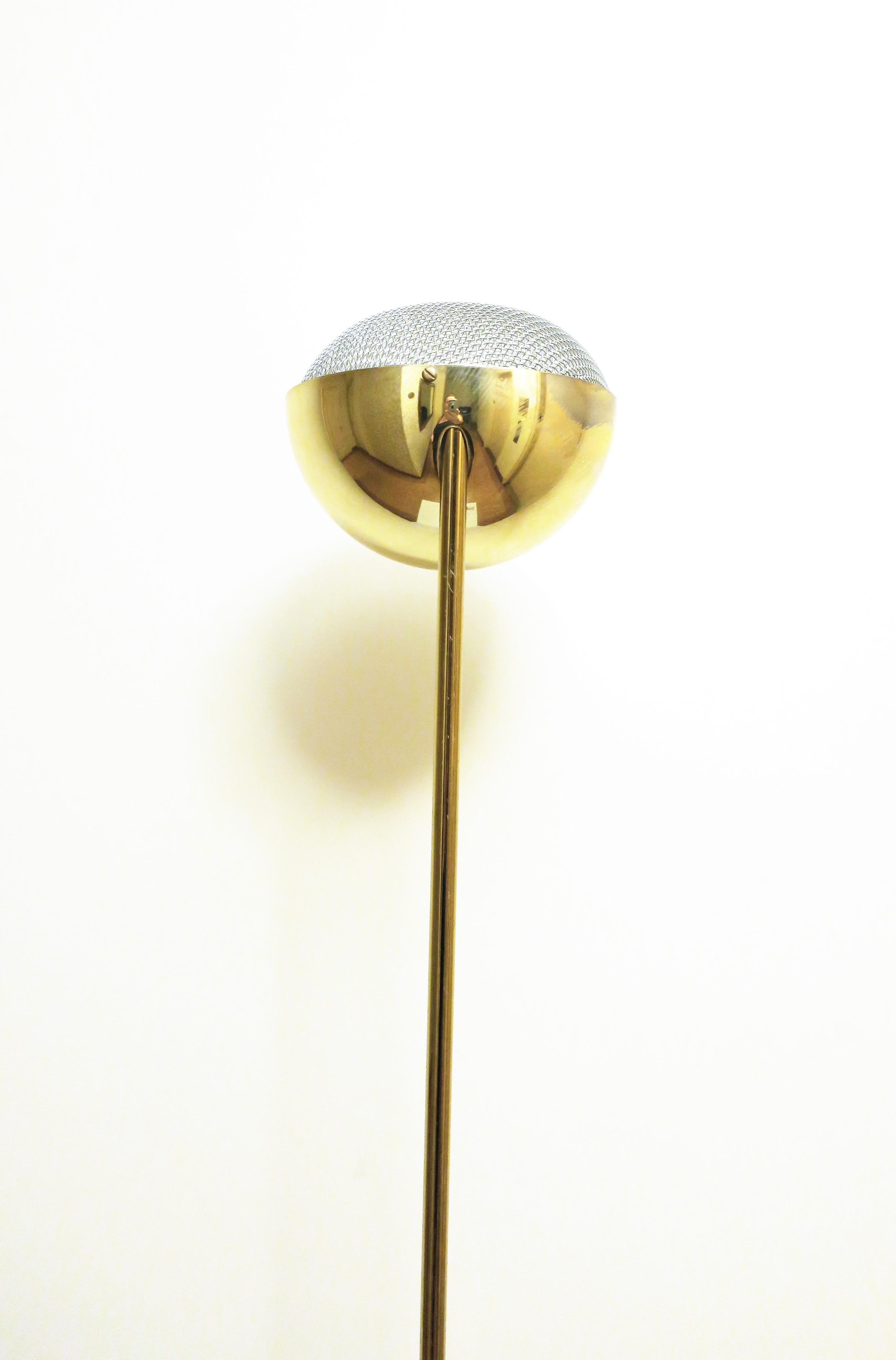American Modern Brass Plated Floor Lamp, circa 1970s For Sale