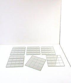 70s Modern Mirror Coasters, circa 1970s