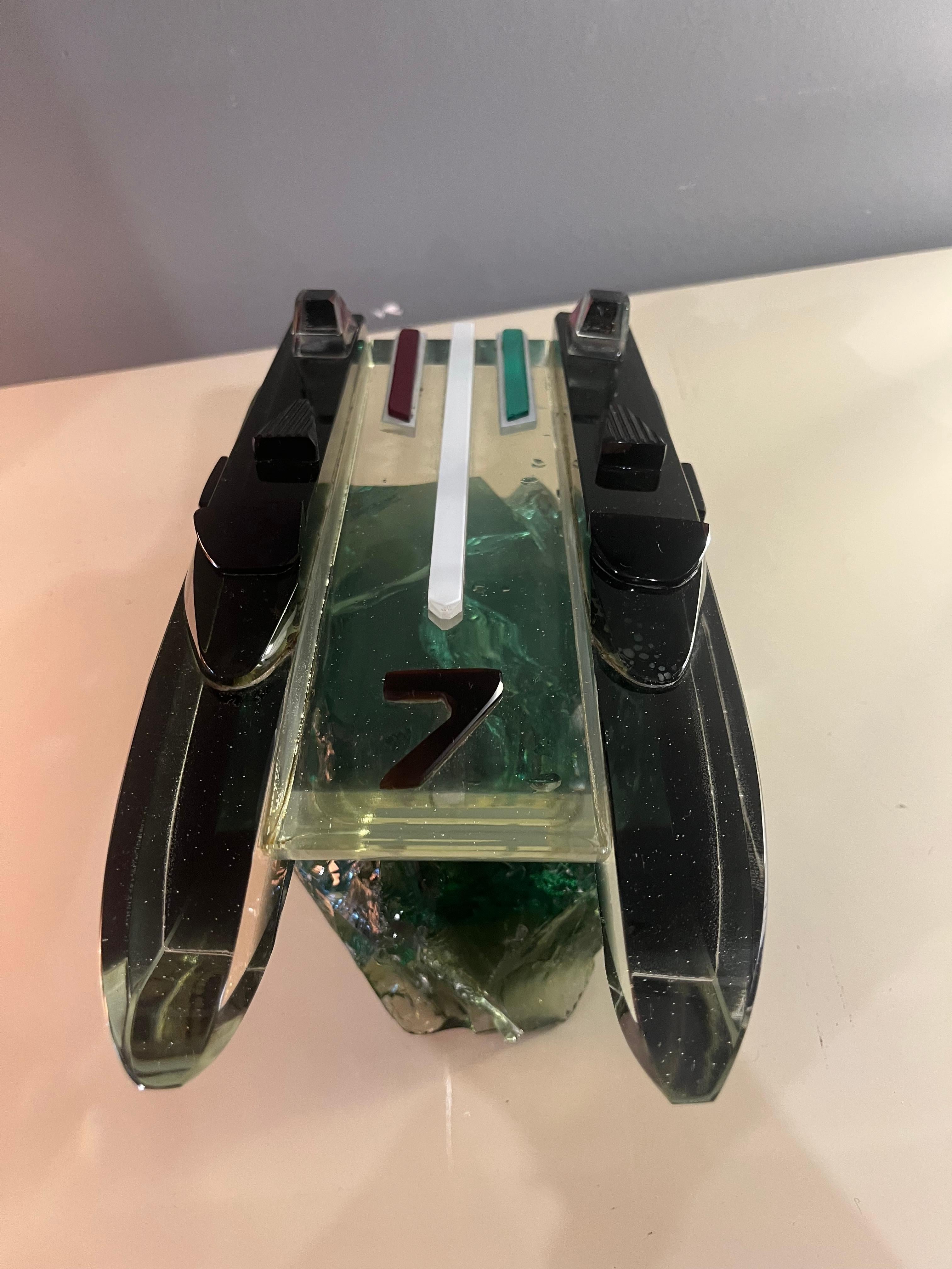 sculpture de bateau en verre de Murano des années 70 par Berlini en vente 2