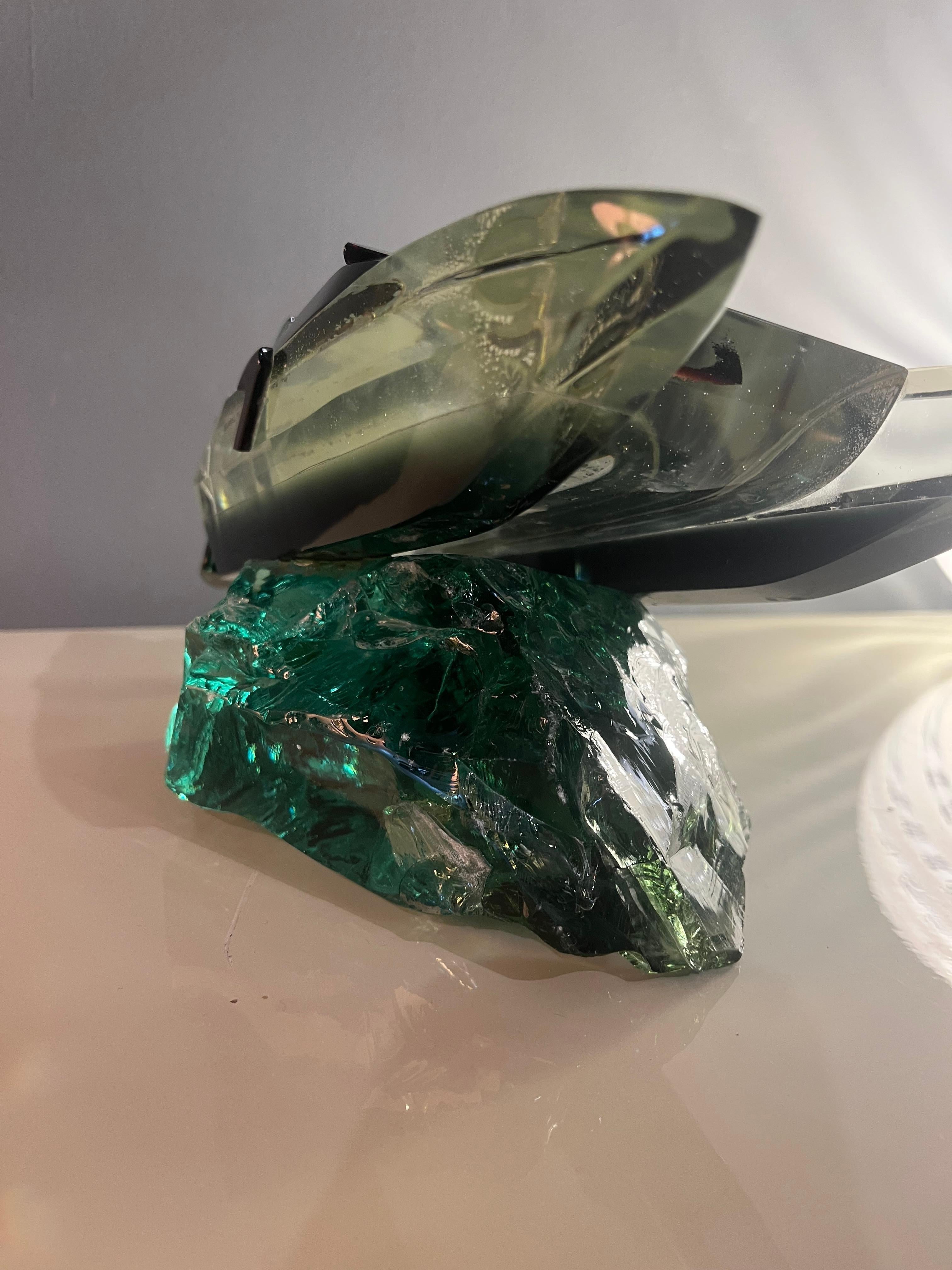 sculpture de bateau en verre de Murano des années 70 par Berlini en vente 3