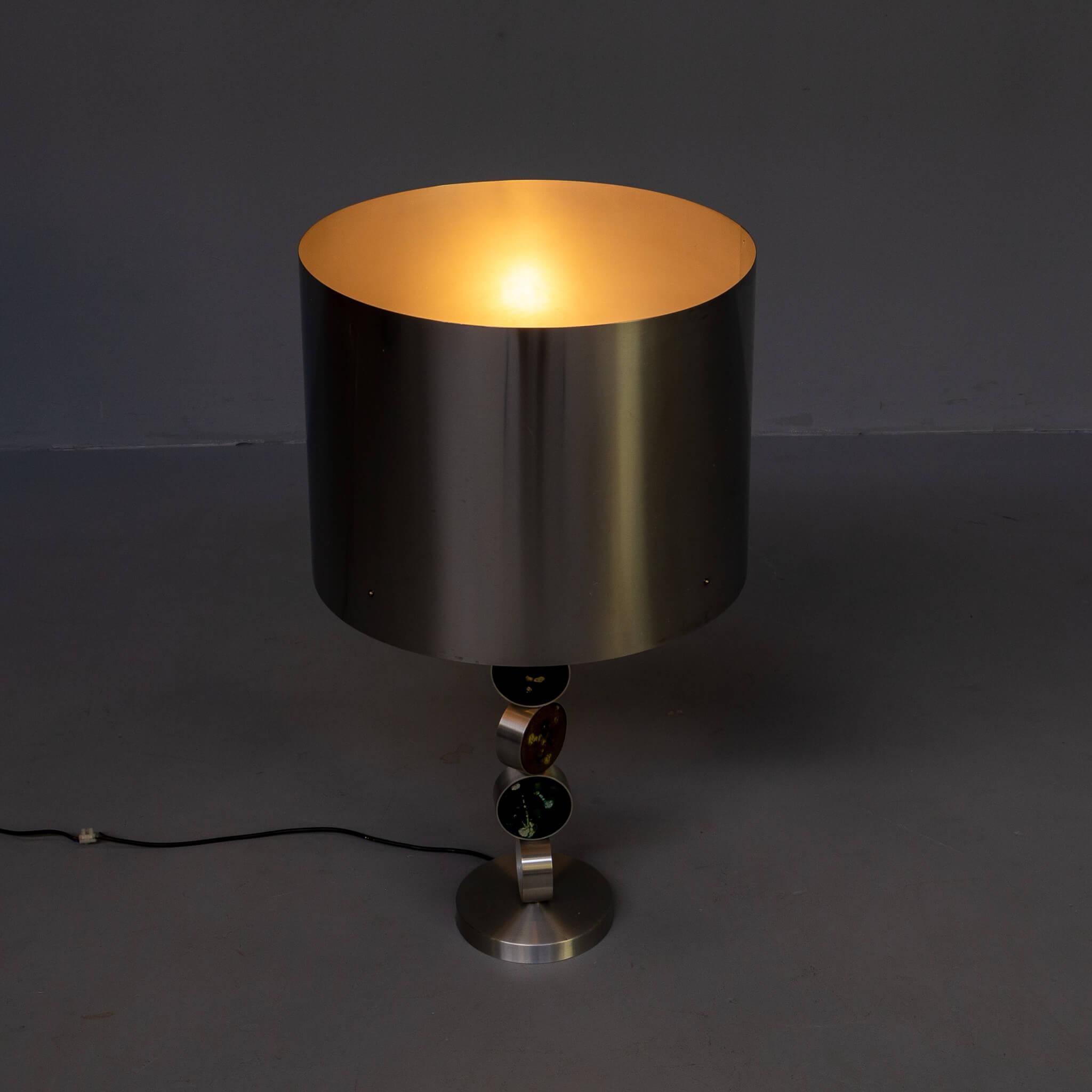 Mid-Century Modern 70s Nanny Still D-2095 Metal and Glass Table Lamp for RAAK Amsterdam For Sale
