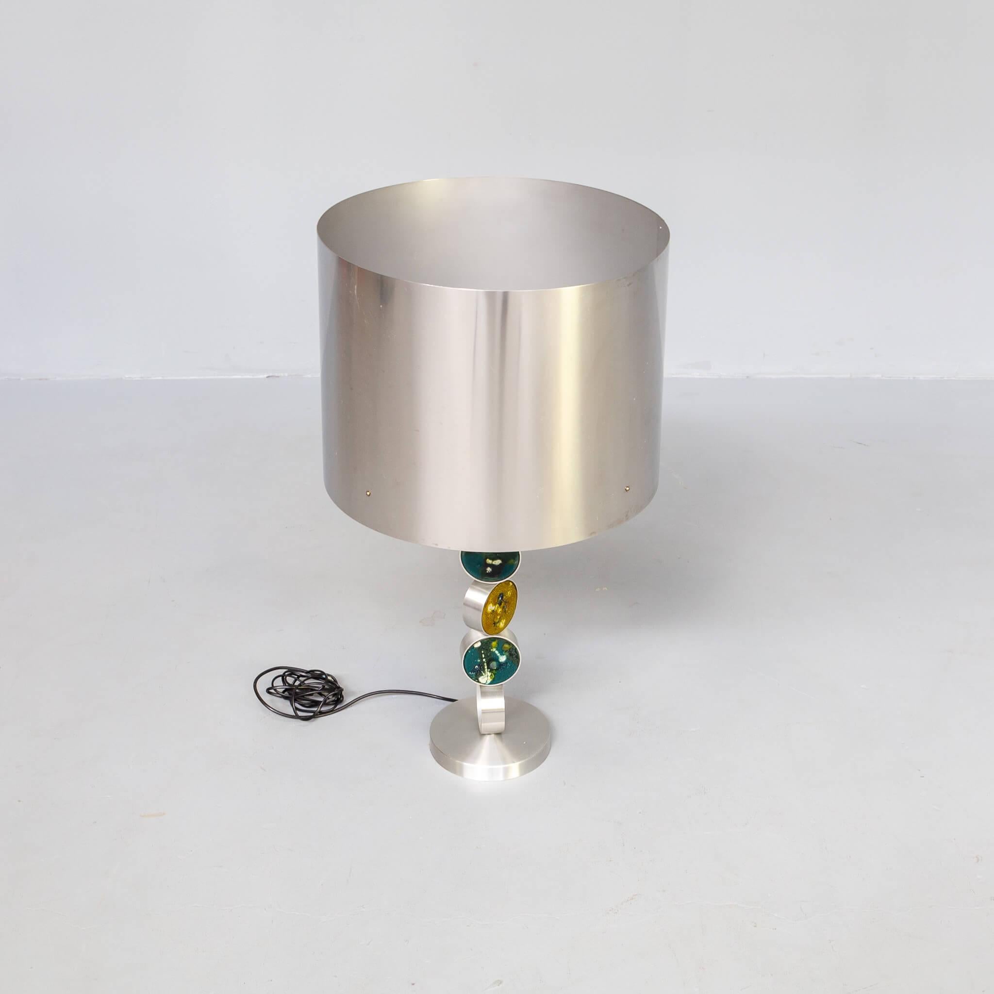Dutch 70s Nanny Still D-2095 Metal and Glass Table Lamp for RAAK Amsterdam For Sale